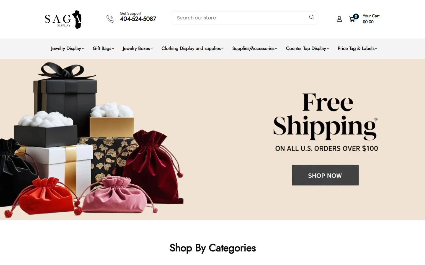 sagadisplay.com homepage screenshot