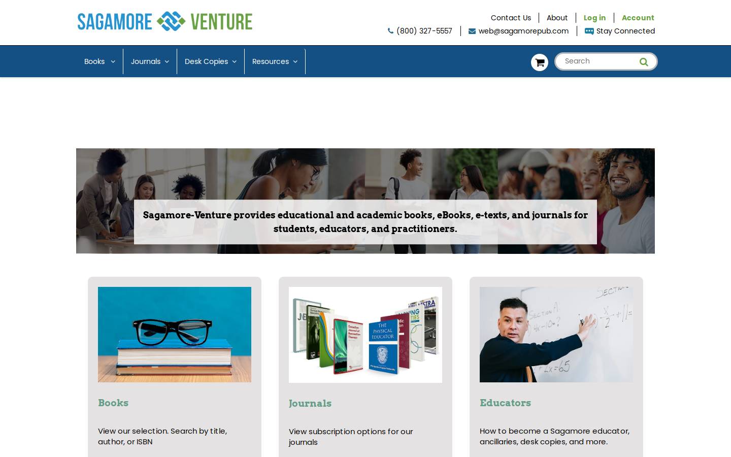 sagamorepub.com homepage screenshot