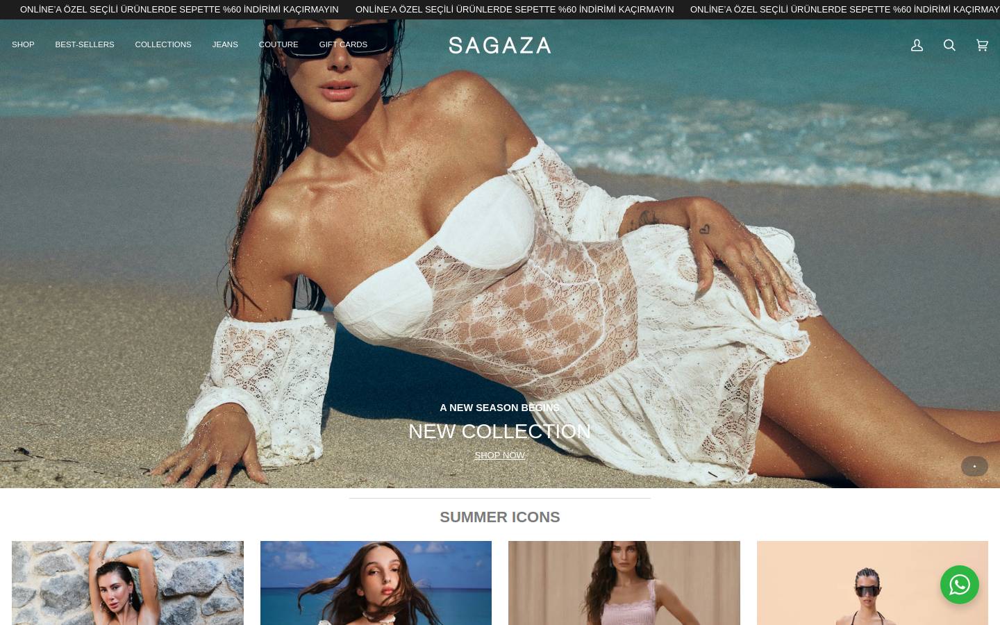 sagaza.com homepage screenshot
