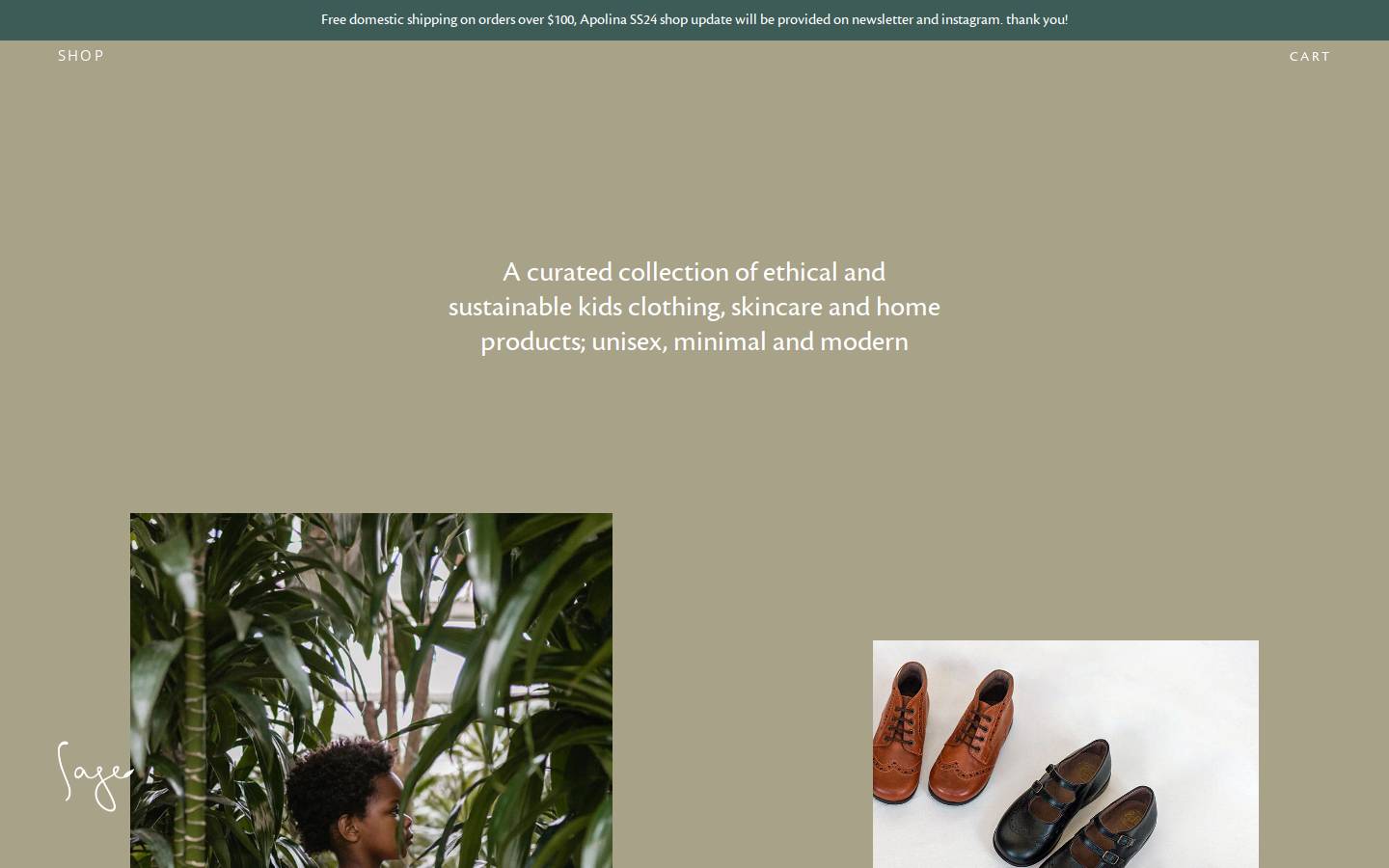 sage-kids.com homepage screenshot