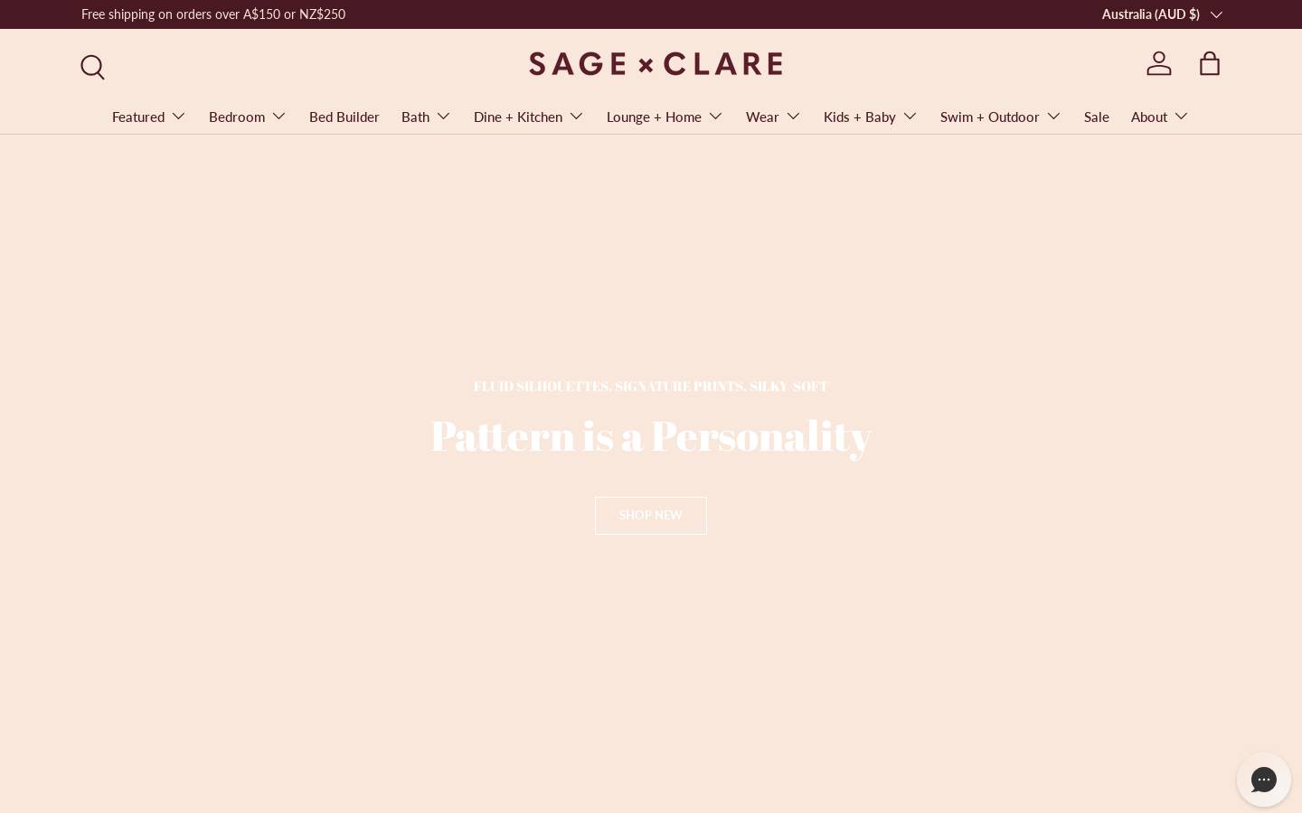 sageandclare.com homepage screenshot