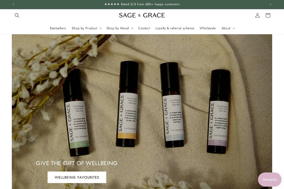 sageandgraceliving.co.uk homepage screenshot