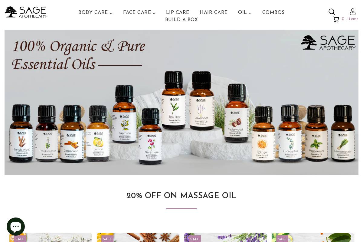 sageapothecary.in homepage screenshot