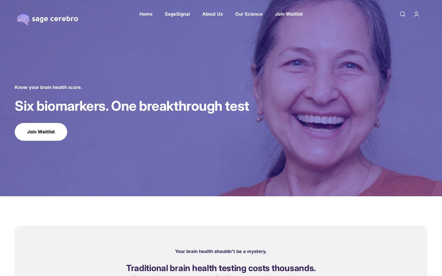 sagecerebro.com homepage screenshot