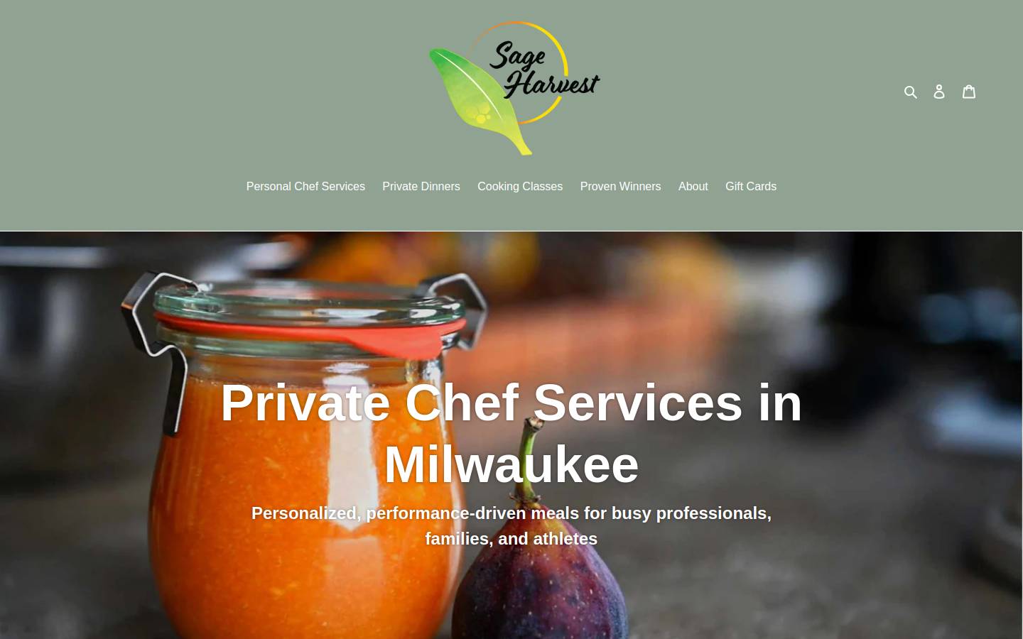 sageharvestmke.com homepage screenshot