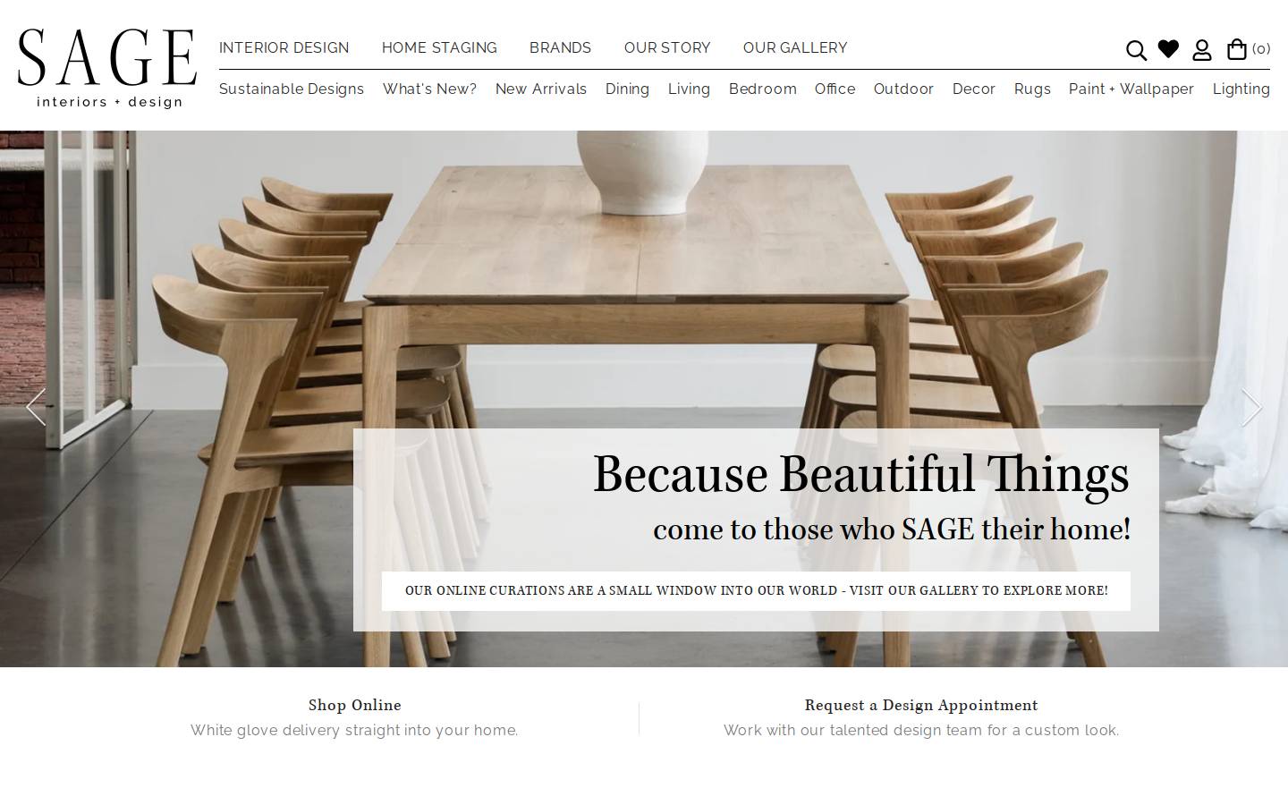 sageinteriors.com homepage screenshot