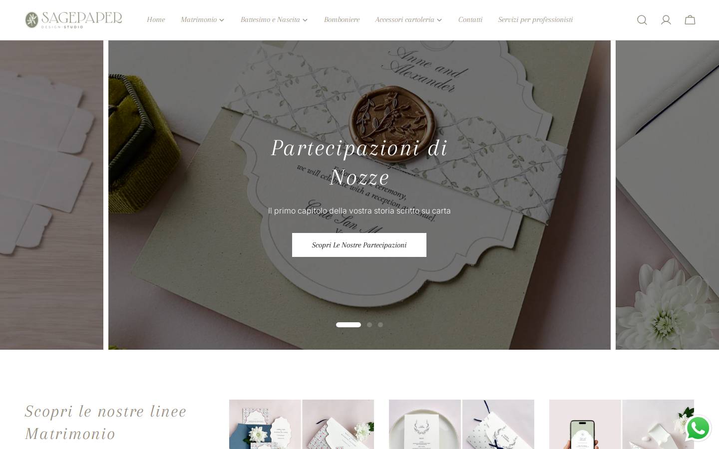 Sagepaperdesign homepage screenshot