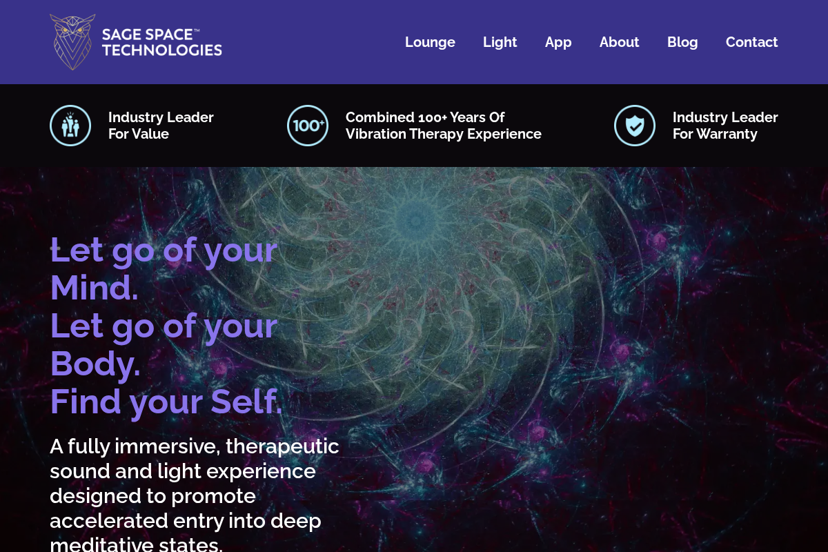 Sage Space Technologies homepage screenshot