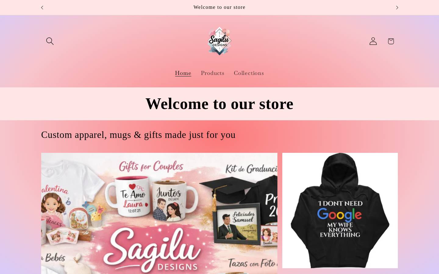 sagiludesigns.com homepage screenshot