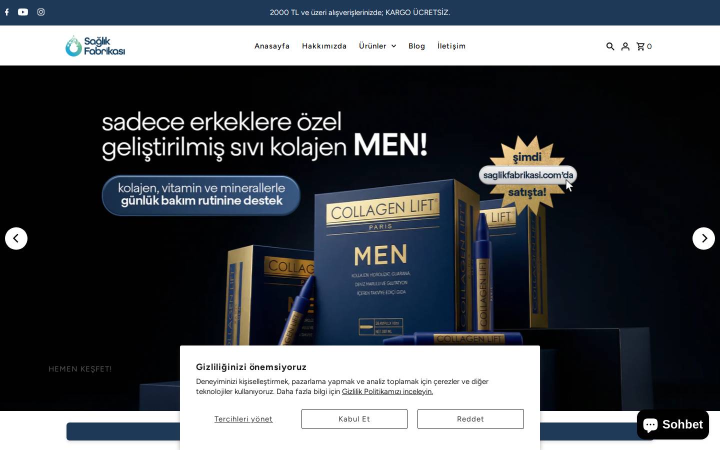 saglikfabrikasi.com homepage screenshot