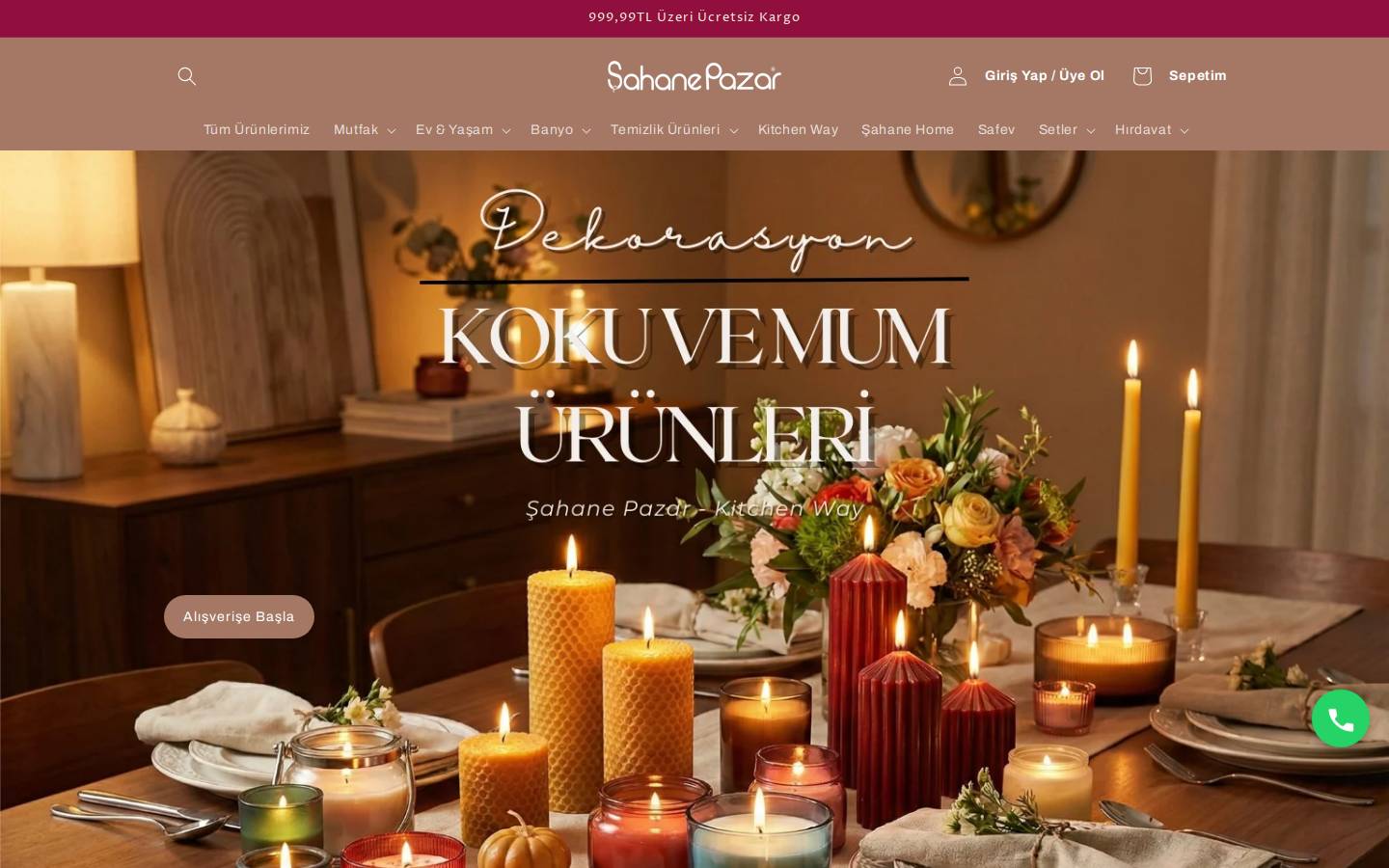 sahanepazar.com homepage screenshot