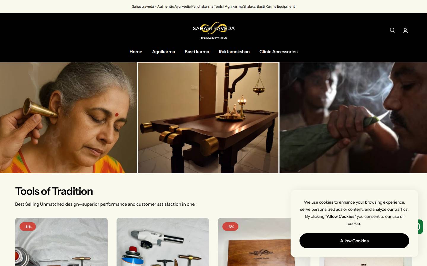 sahastraveda.com homepage screenshot