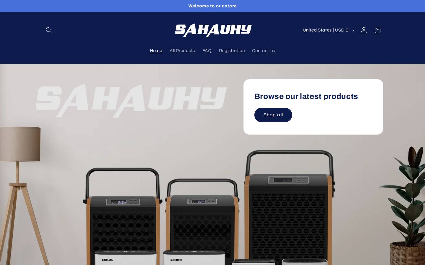 sahauhy.com homepage screenshot