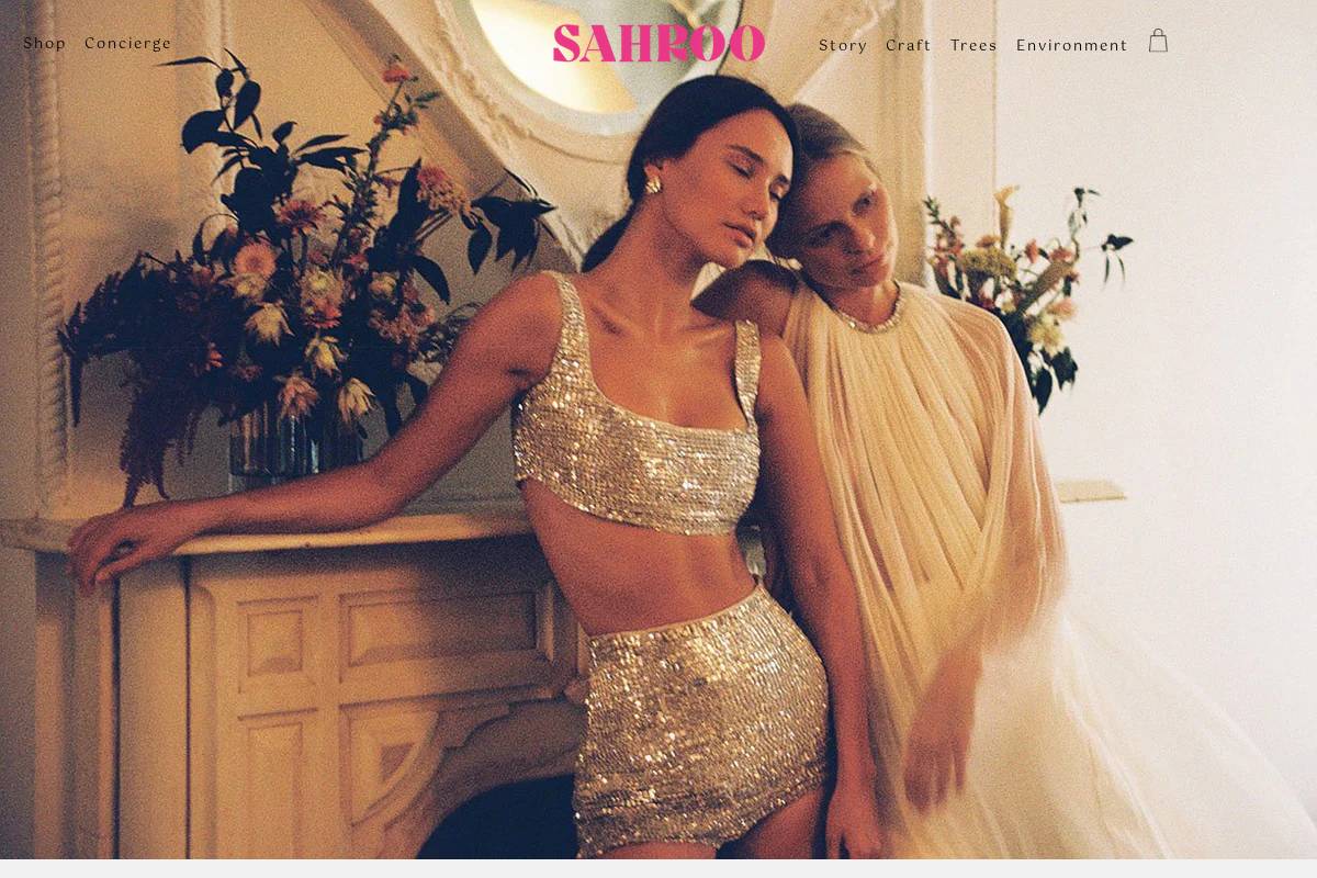 sahroo.com homepage screenshot