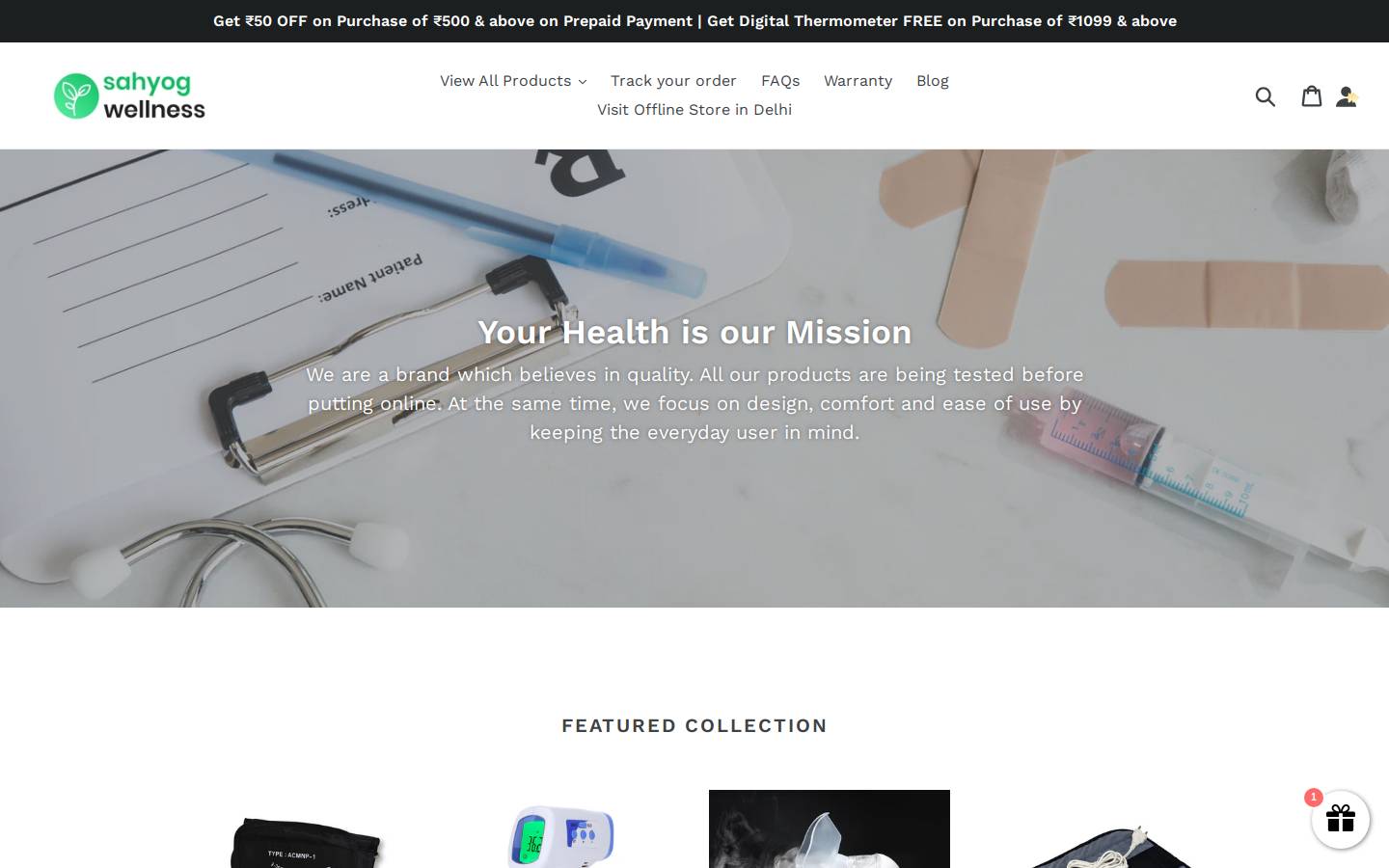 sahyogwellness.com homepage screenshot