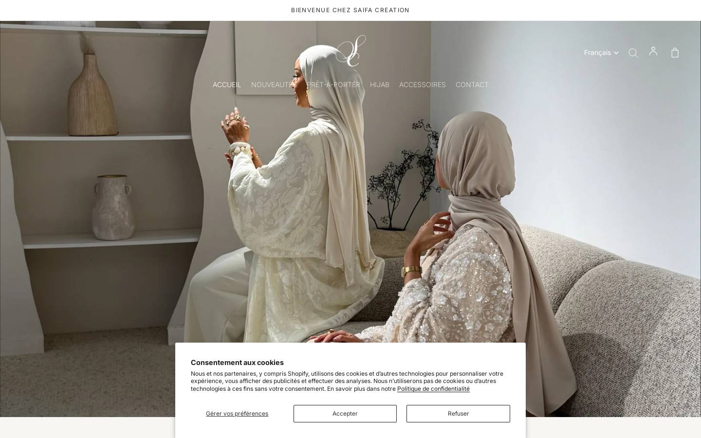 saifacreation.com homepage screenshot