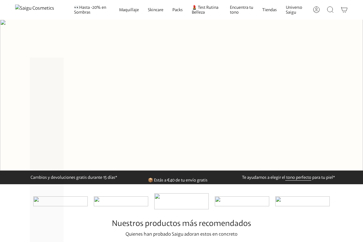 saigucosmetics.com homepage screenshot