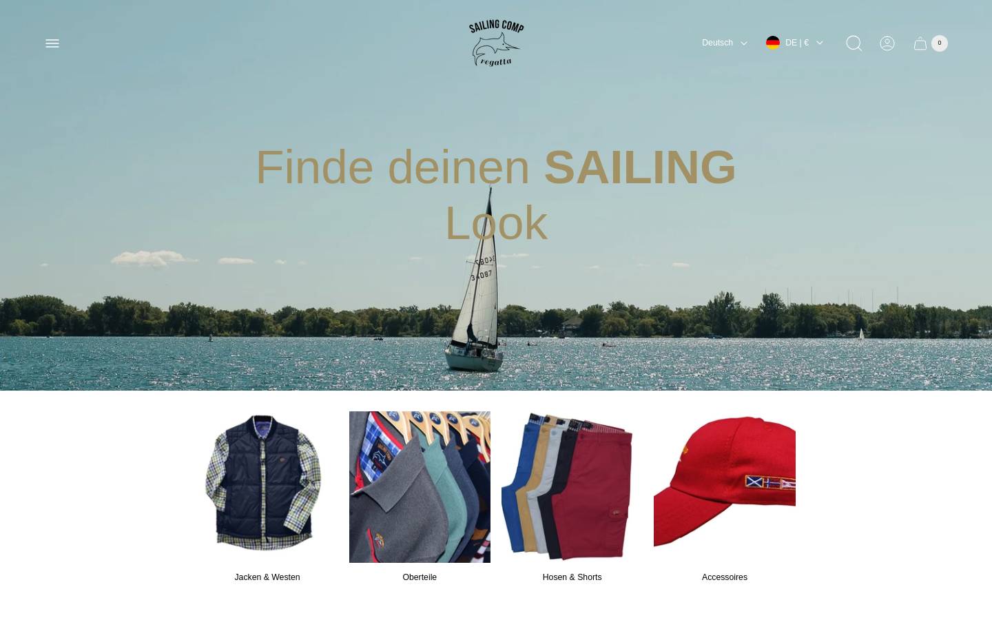 sailing-company.com homepage screenshot