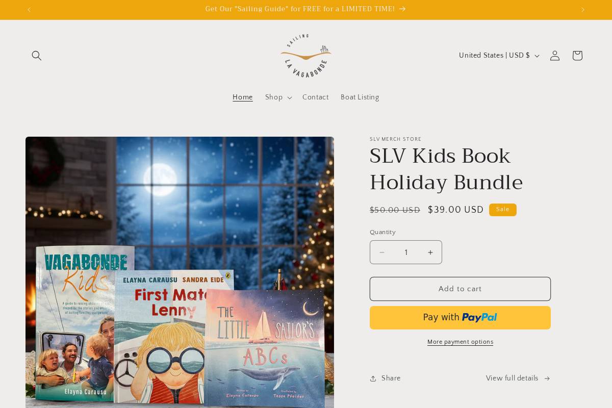 sailinglavagabonde.shop homepage screenshot