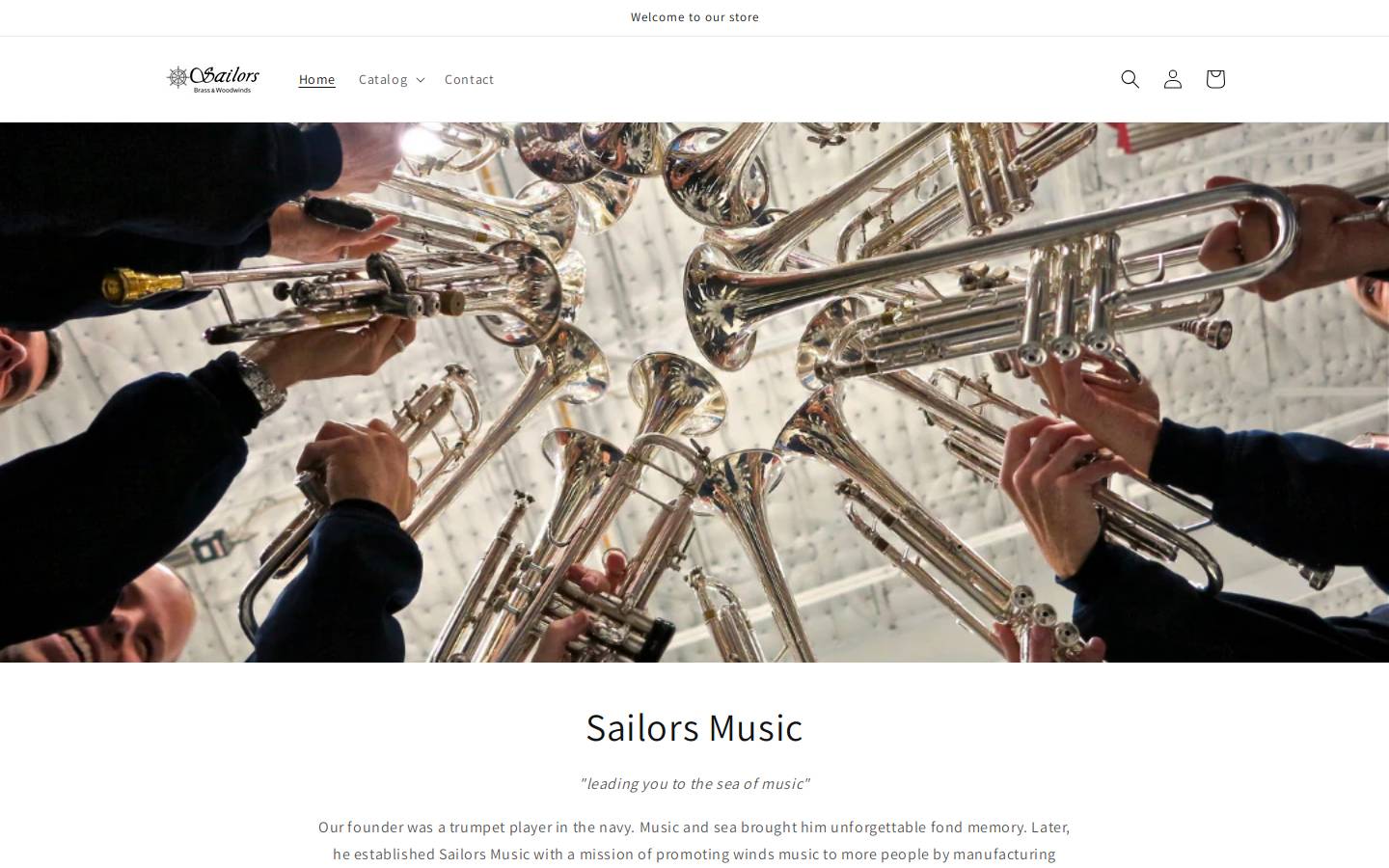 sailorsmusic.com homepage screenshot