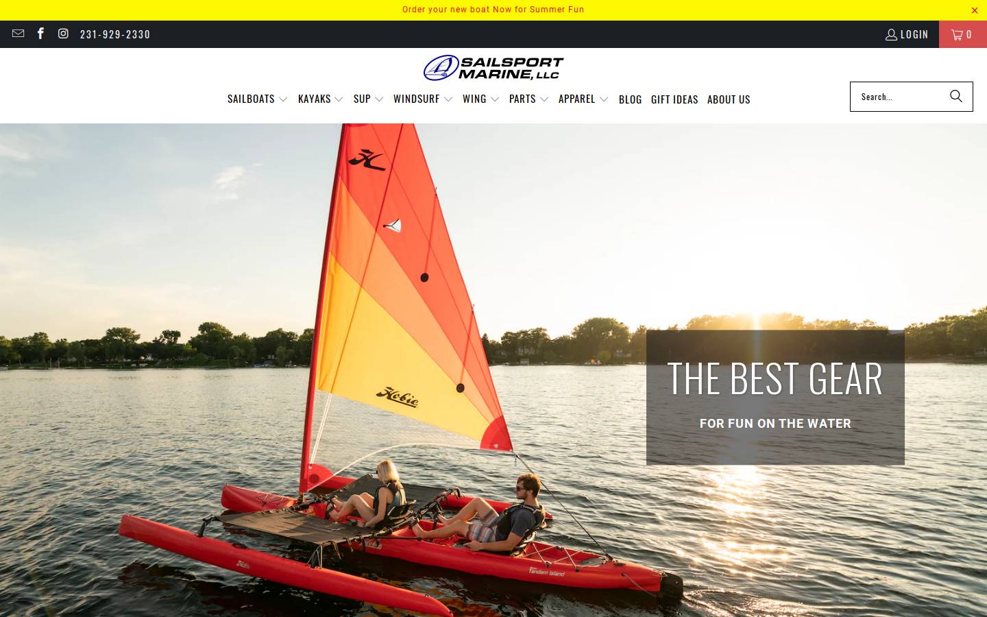 sailsportmarine.com homepage screenshot