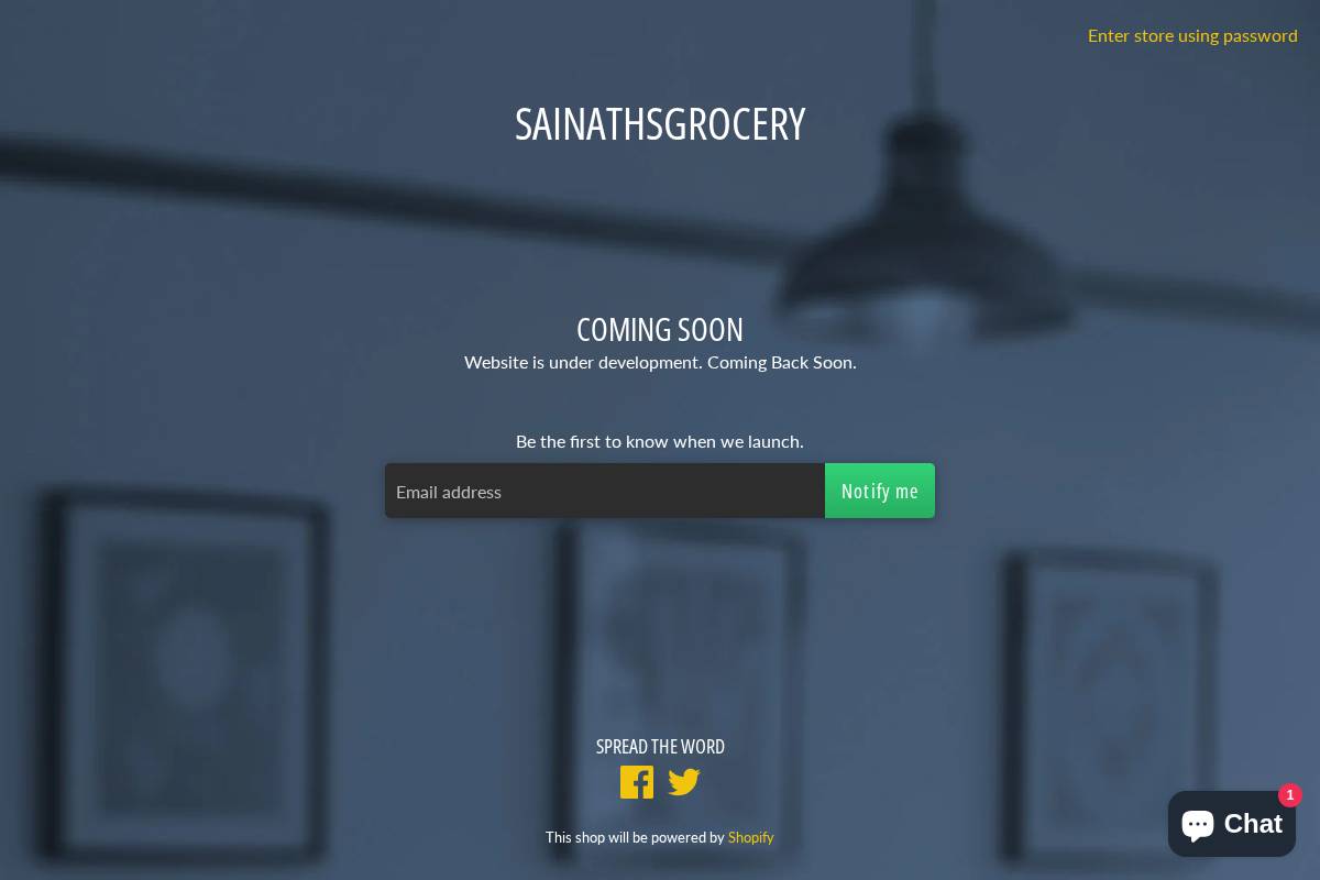 sainathsgrocery.com homepage screenshot