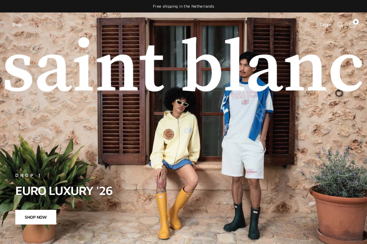 Saint Blanc homepage screenshot