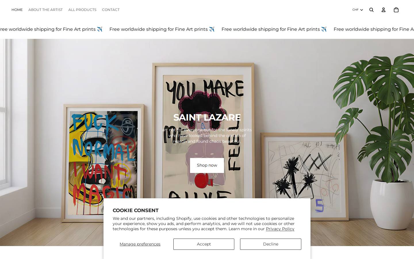 saint-lazare.art homepage screenshot