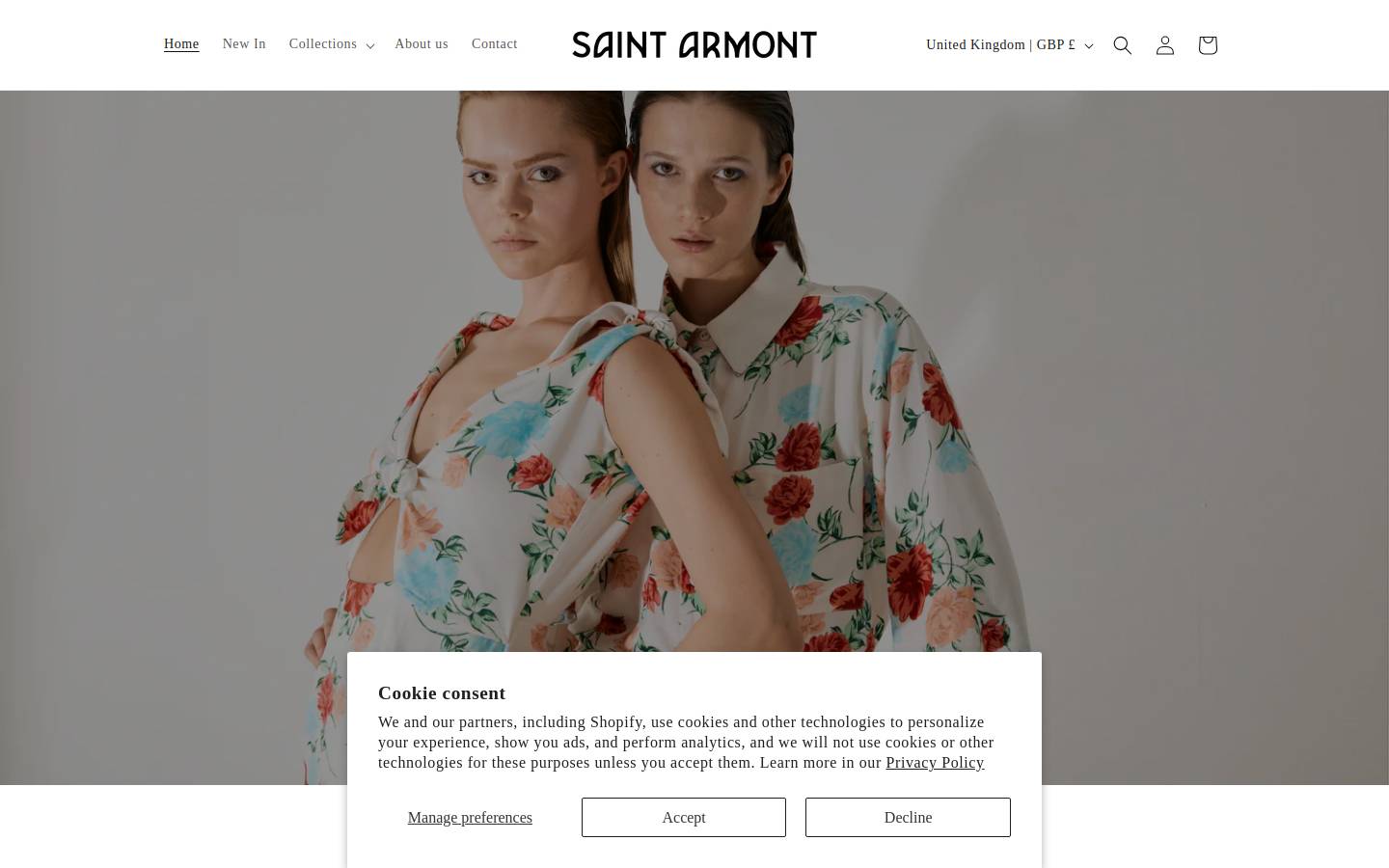 saintarmont.com homepage screenshot