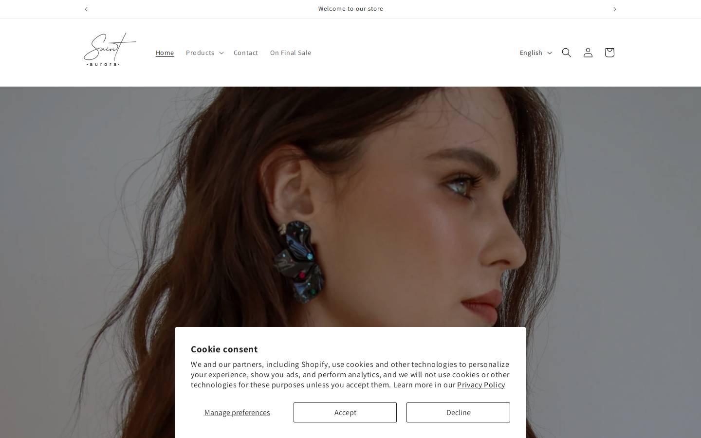saintaurora.com homepage screenshot