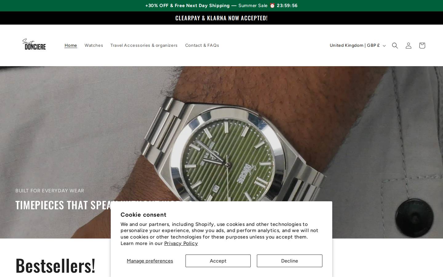 Saint Donciere homepage screenshot