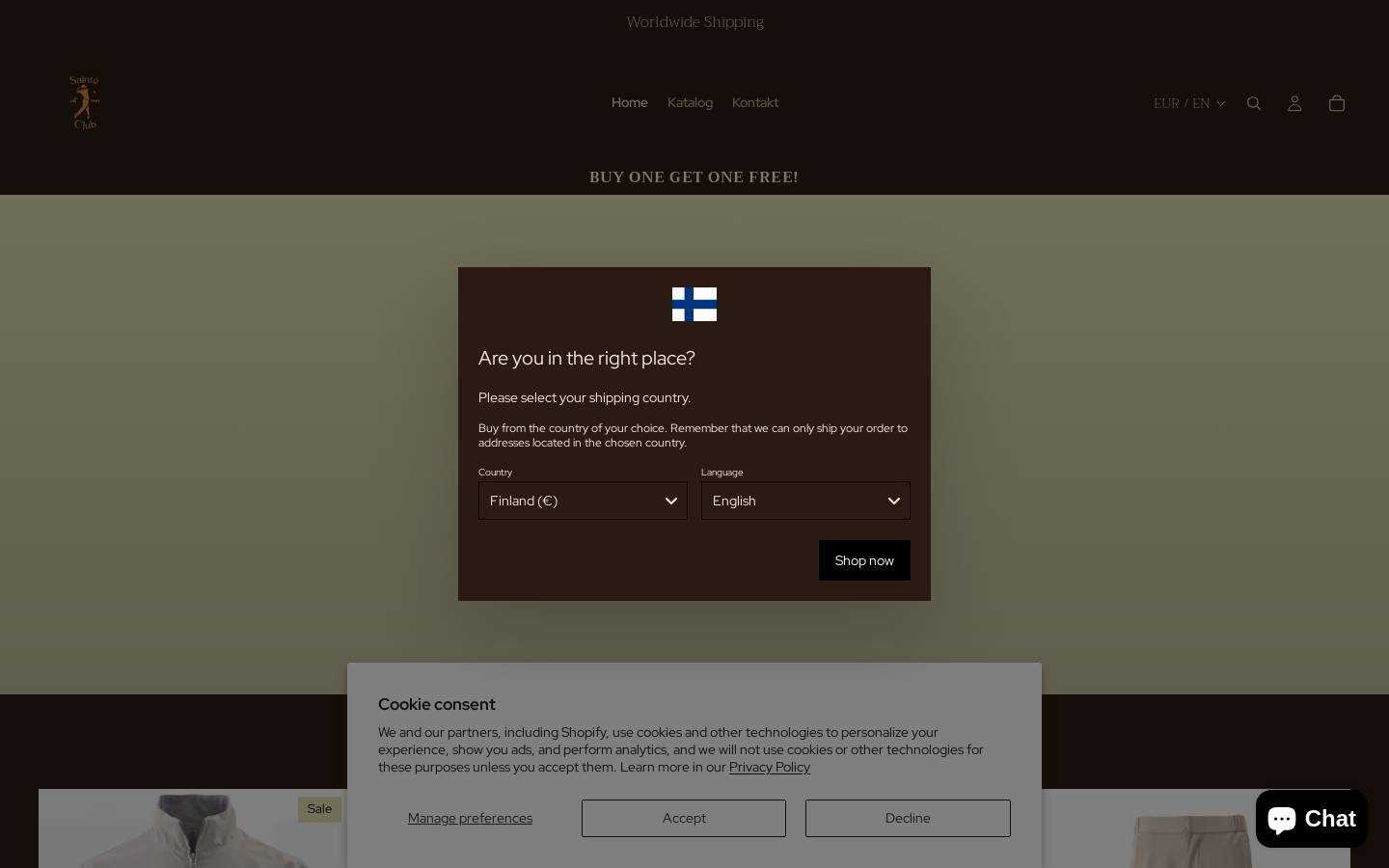 sainteclub.com homepage screenshot