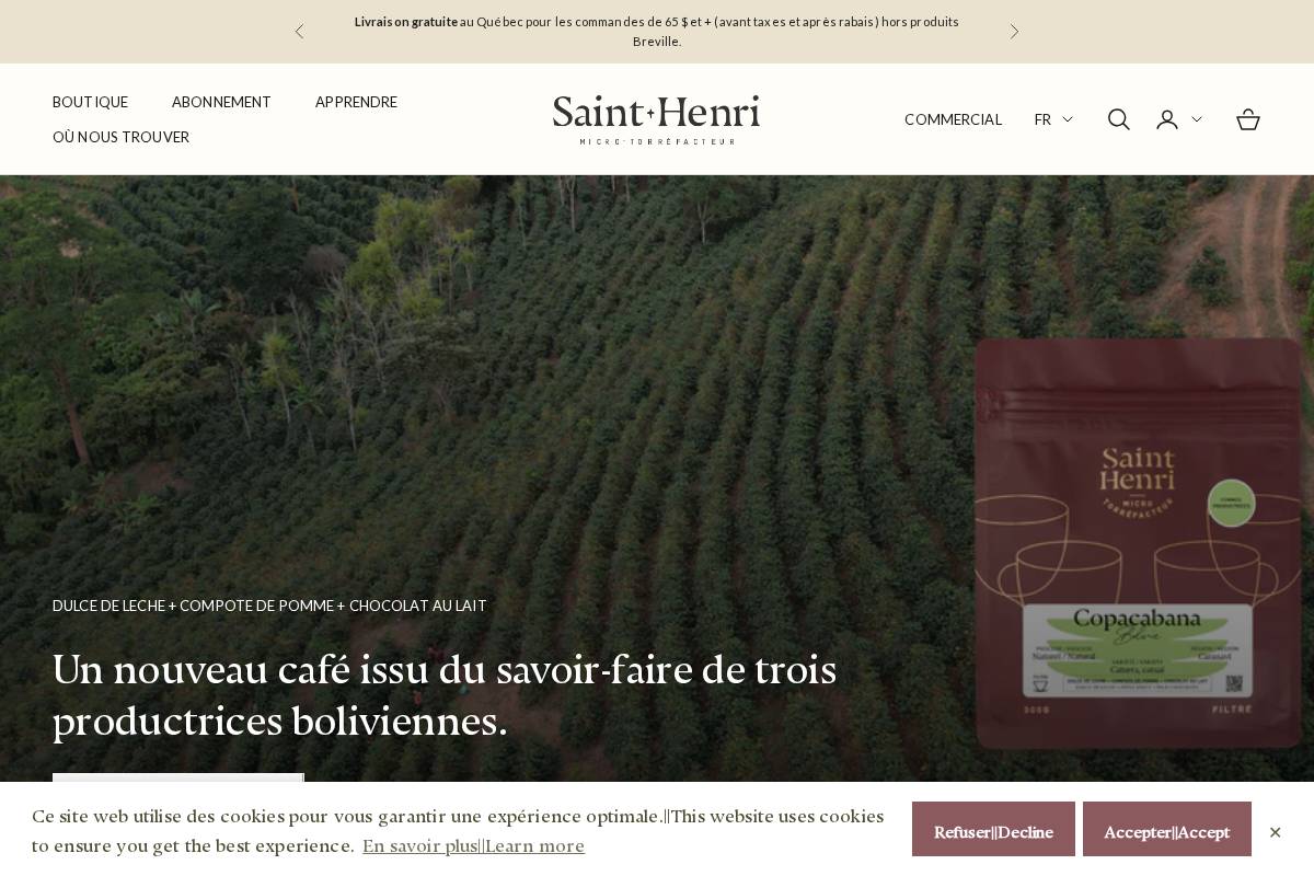 sainthenri.ca homepage screenshot