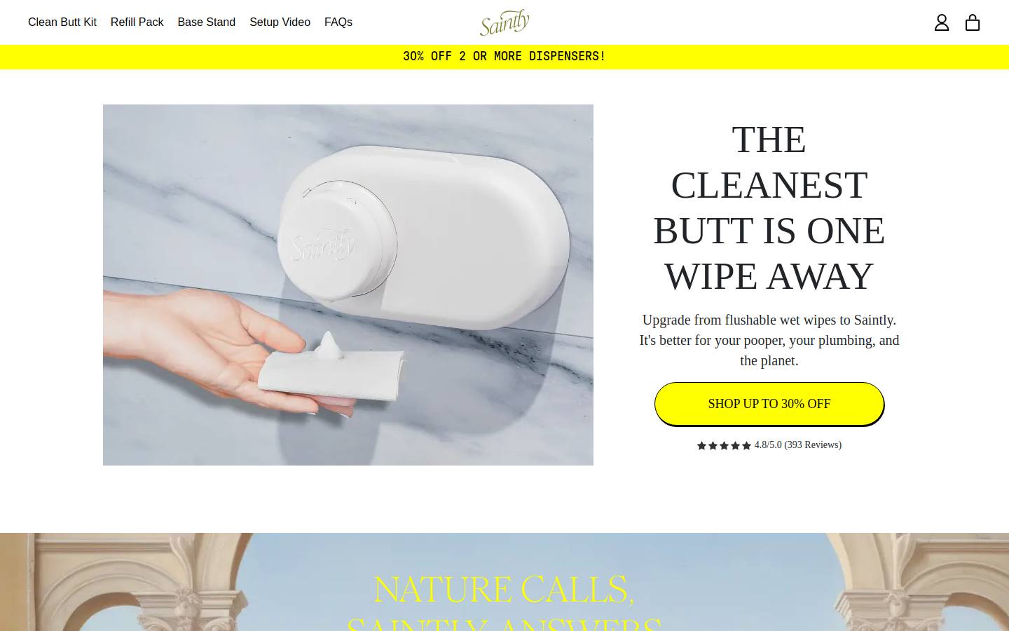 Saintly homepage screenshot