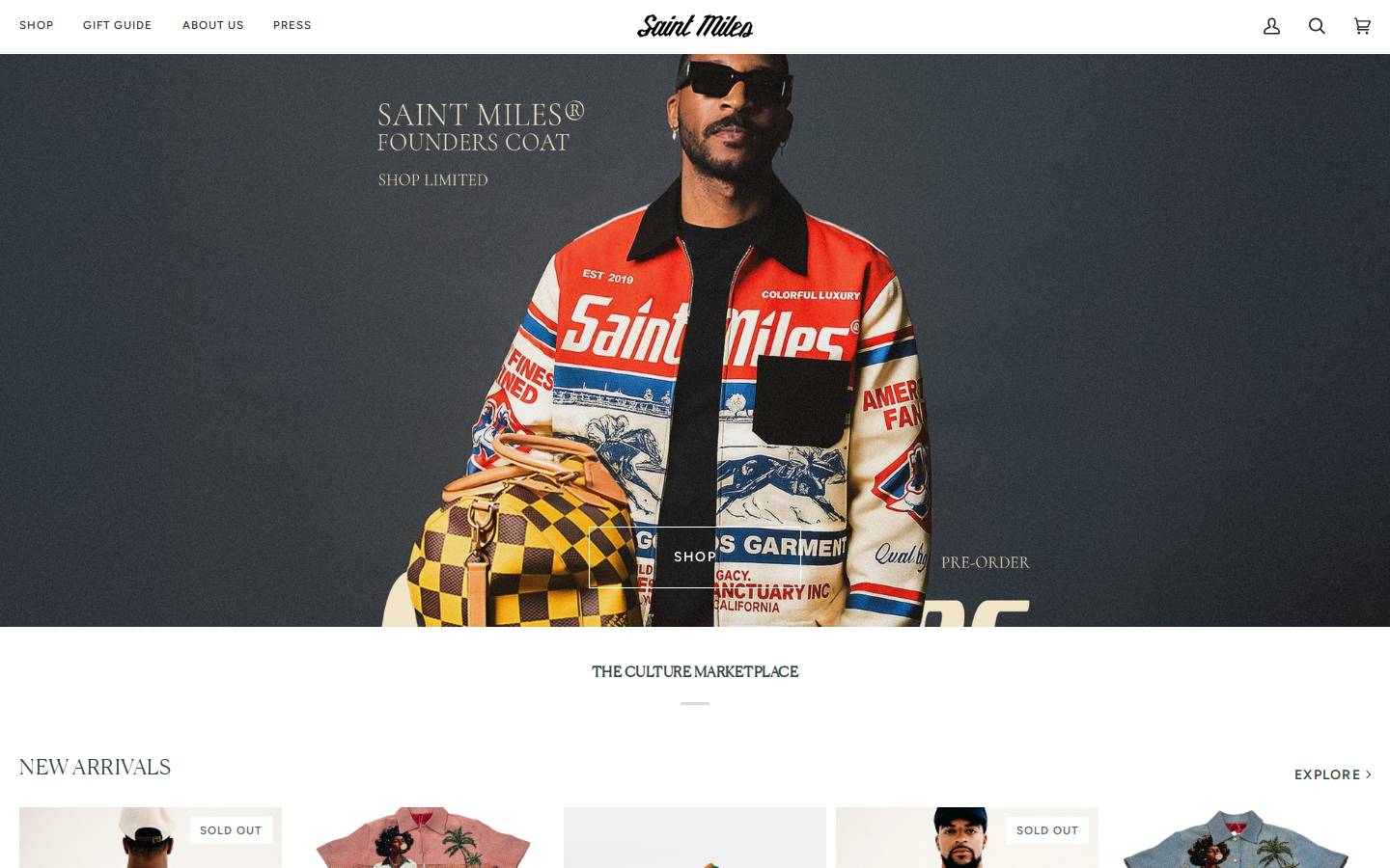 saintmiles.co homepage screenshot