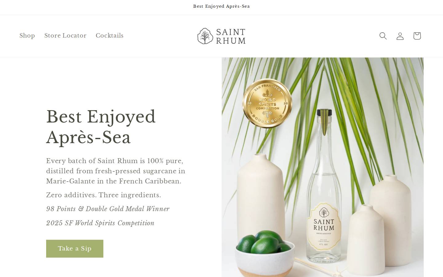saintrhum.com homepage screenshot