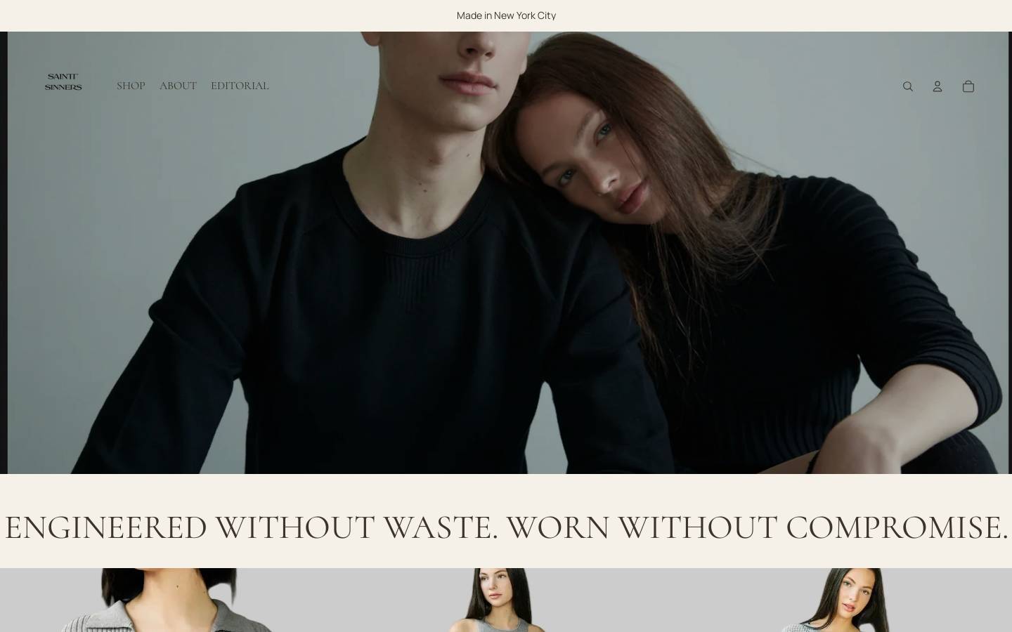 sainttsinners.com homepage screenshot