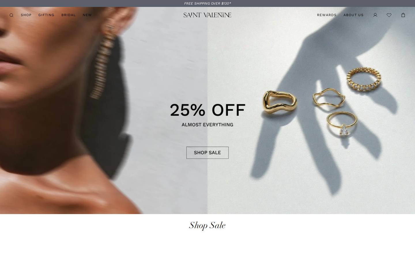 saintvalentinejewellery.com homepage screenshot