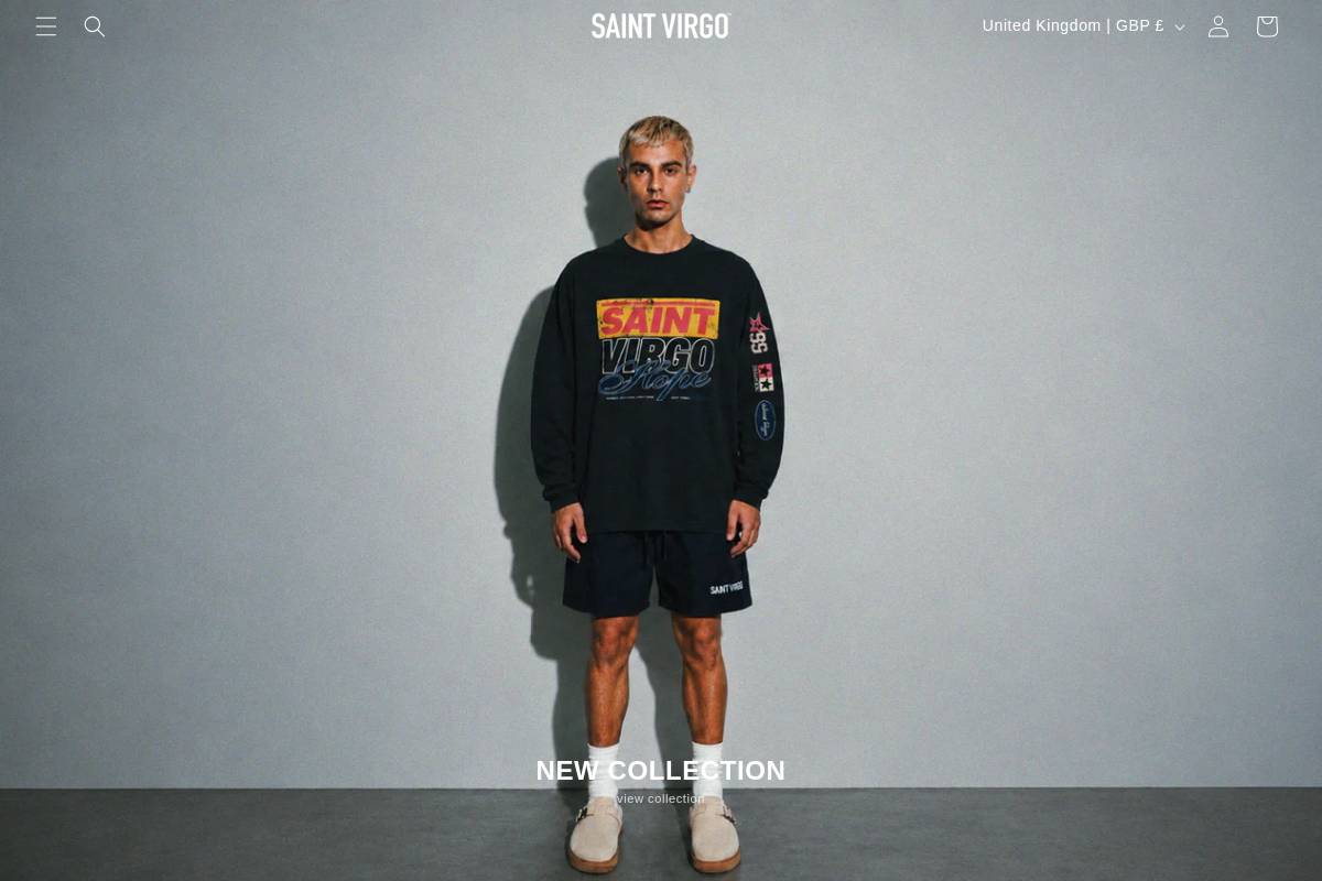 SAINT VIRGO homepage screenshot