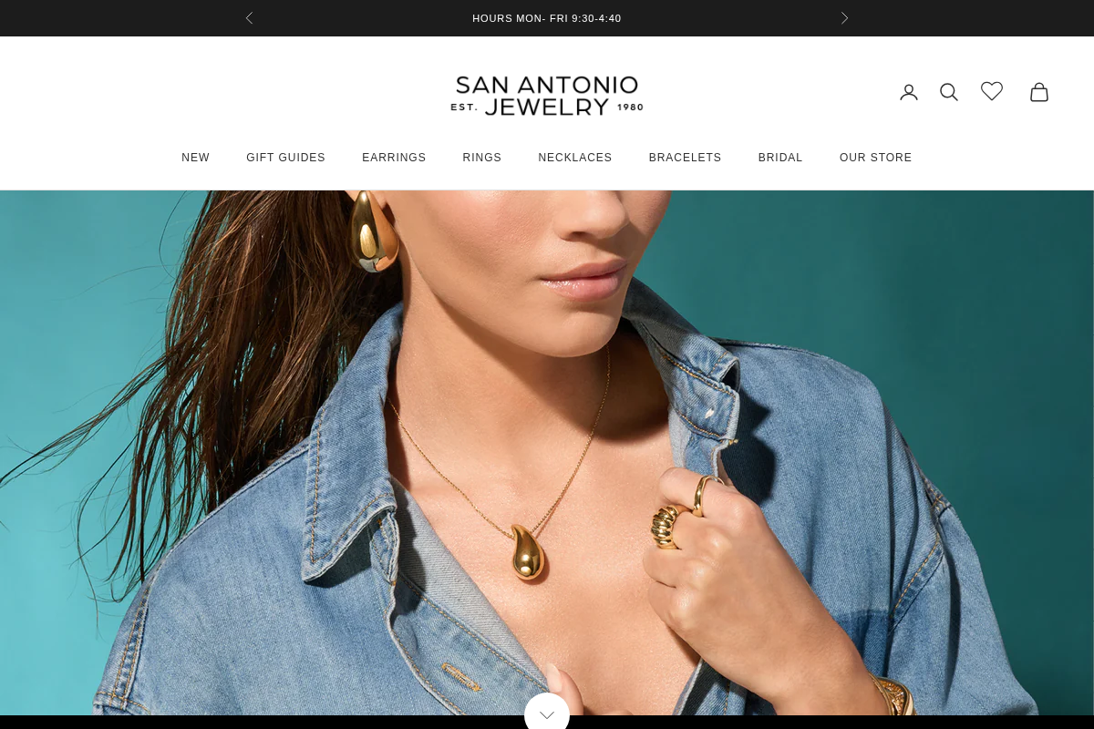 sajewelry.com homepage screenshot