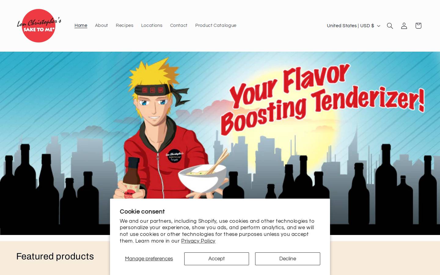 saketome.com homepage screenshot