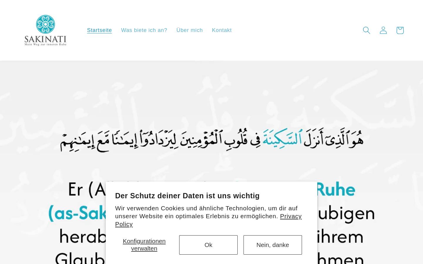 sakinati.de homepage screenshot