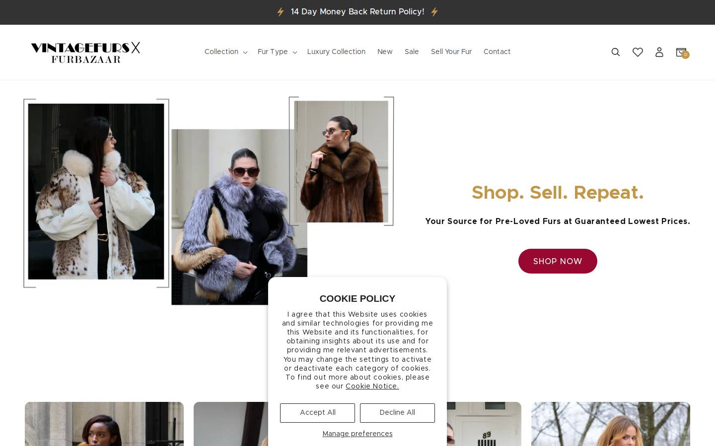 sakowitzfur.com homepage screenshot