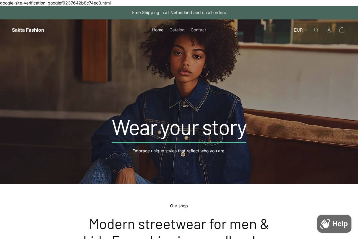 saktafashion.com homepage screenshot