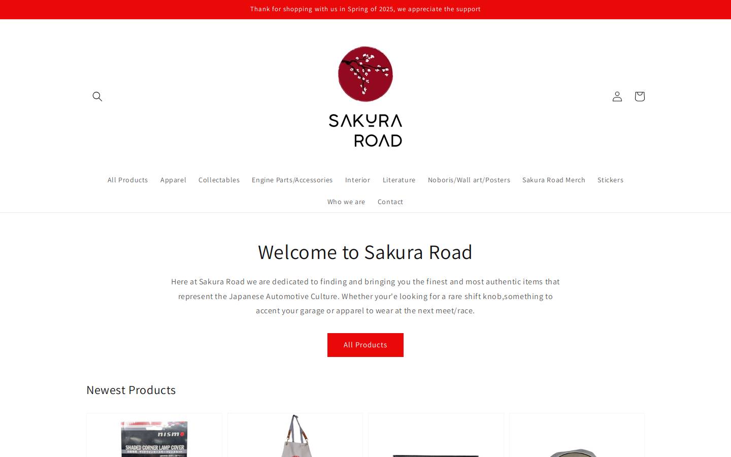 sakura-road.com homepage screenshot