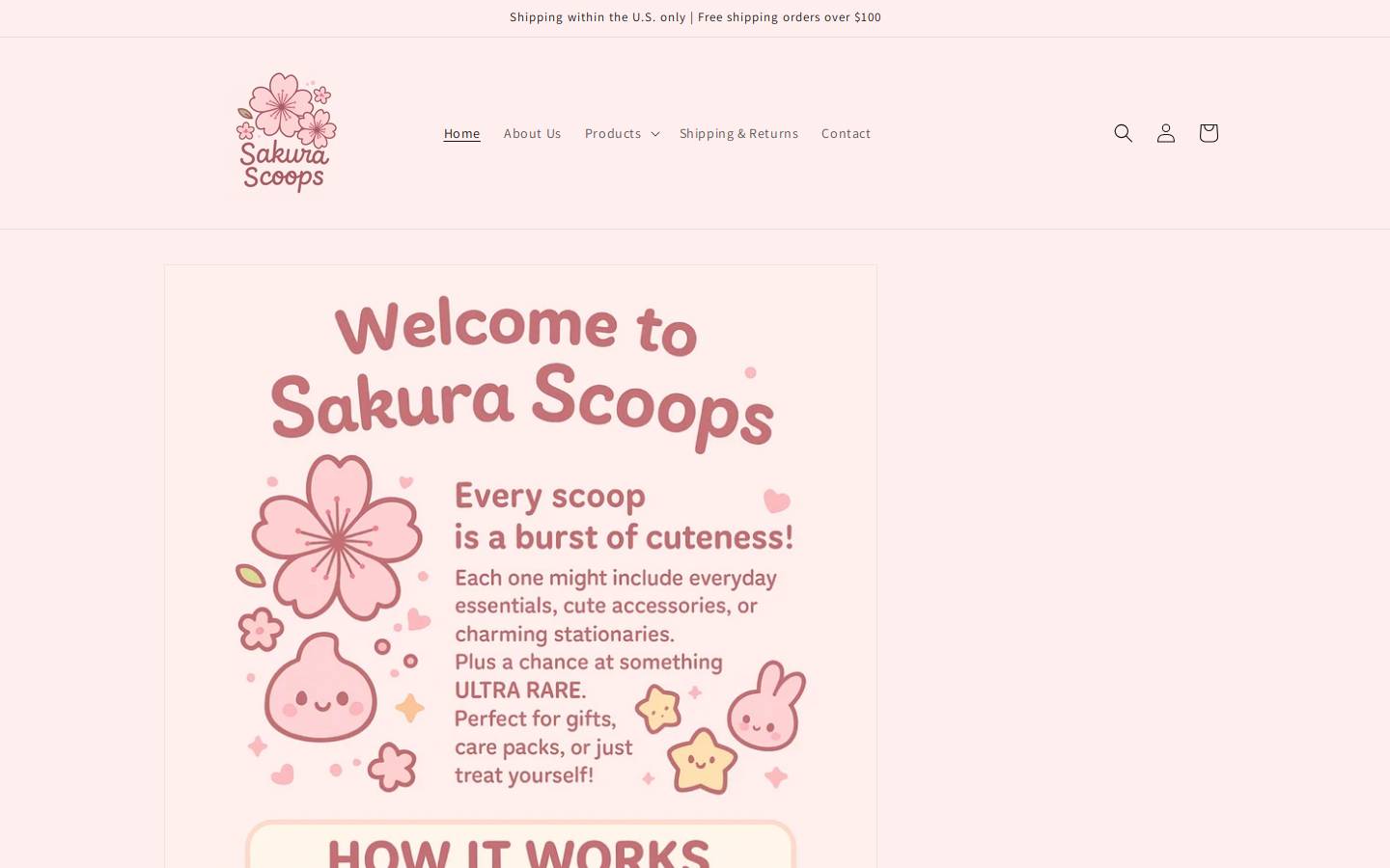 sakurascoops.com homepage screenshot