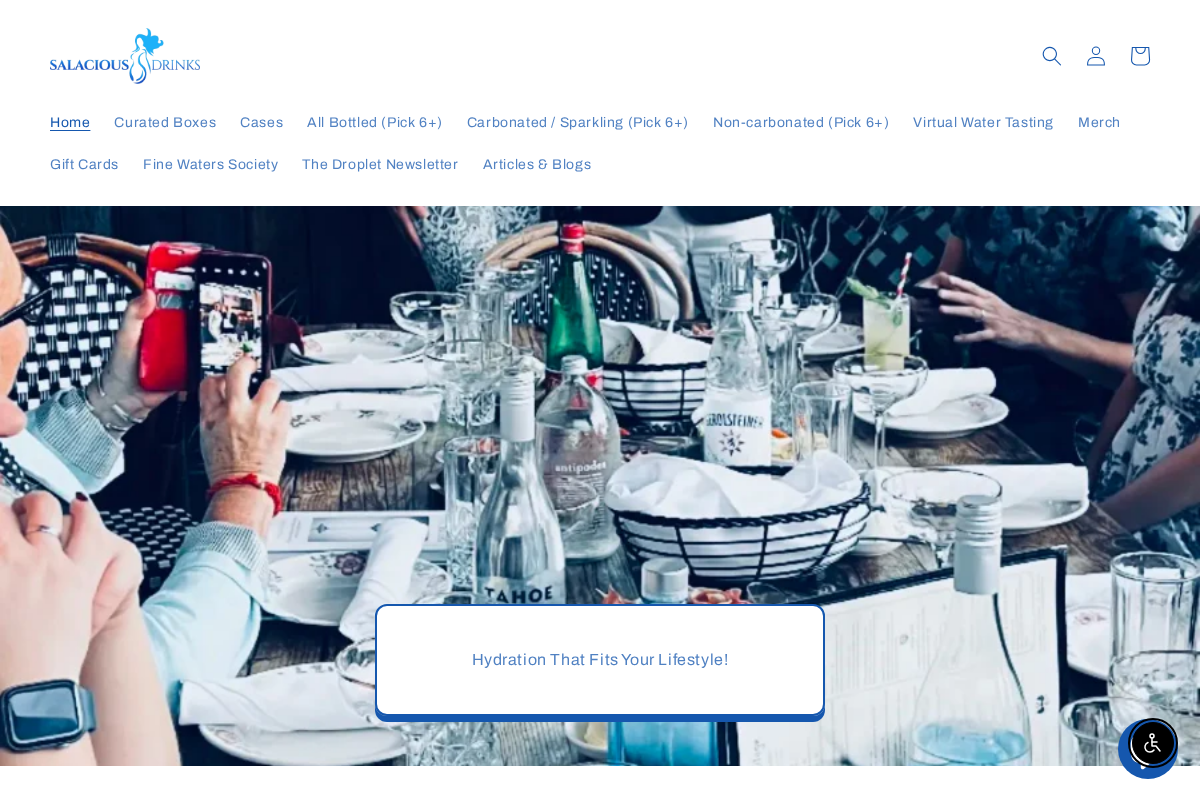 Salacious Drinks homepage screenshot