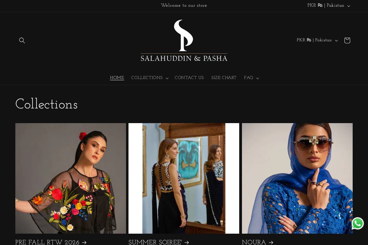 salahuddinandpasha.com homepage screenshot