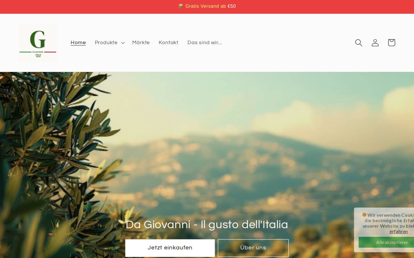 Salami Italiani homepage screenshot