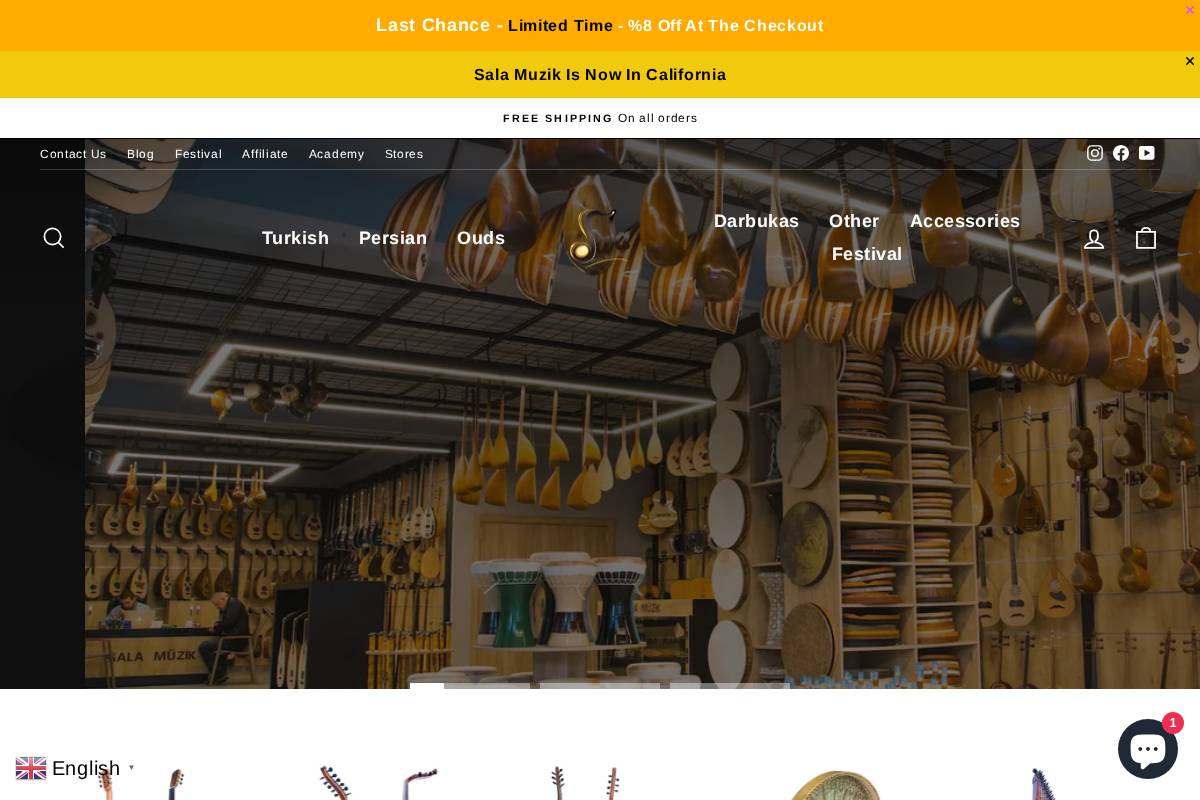 Sala Muzik homepage screenshot